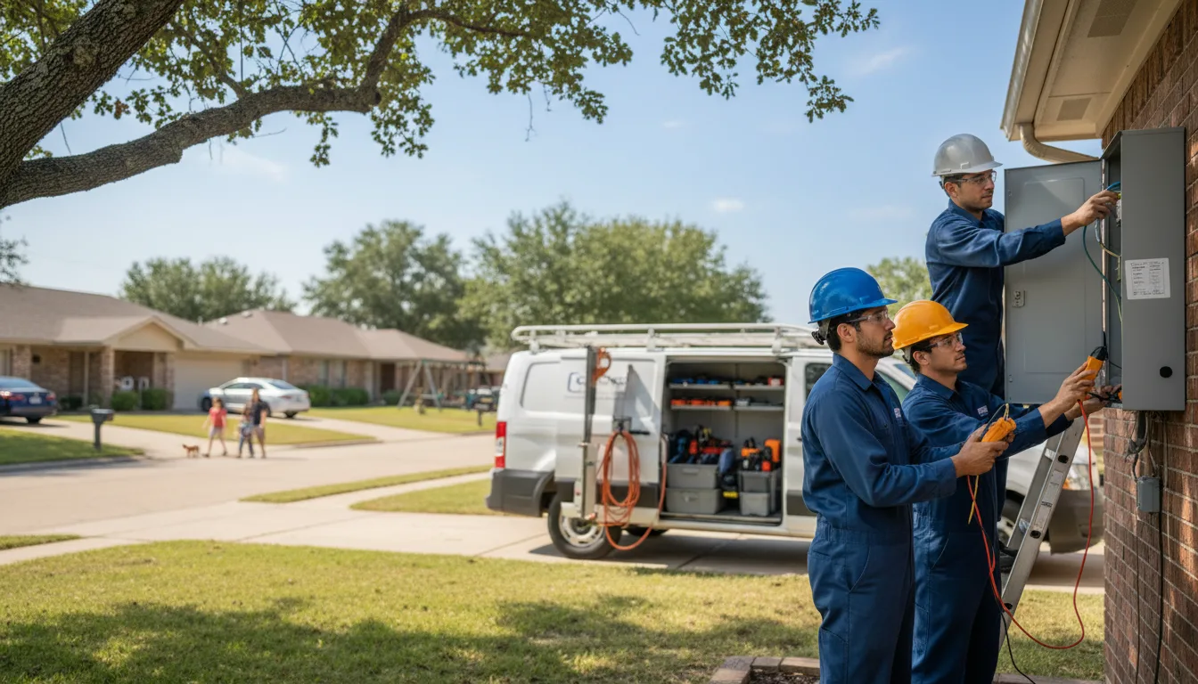 Certified electrician providing emergency electrical services in Hingham, WI